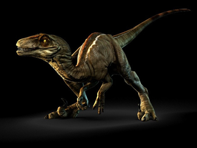 Tyrannosaurus walking dark mouth open free wallpaper - medium preview image
