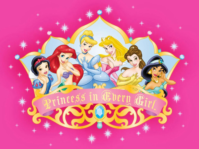 Pink background princess banner crown free wallpaper - medium preview image