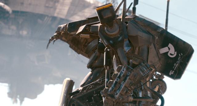 Robot giant object sky background free wallpaper - medium preview image