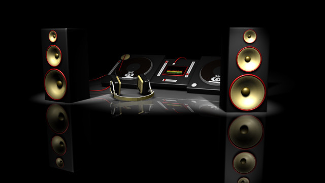 Speakers remote control black background free wallpaper - medium preview image