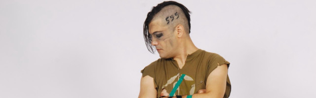 Mohawk green tie punk portrait free wallpaper - medium preview image