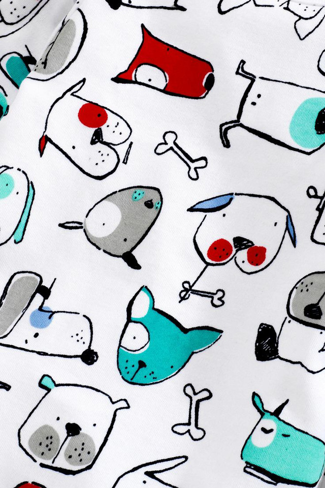 White shirt dog pattern red free wallpaper - medium preview image