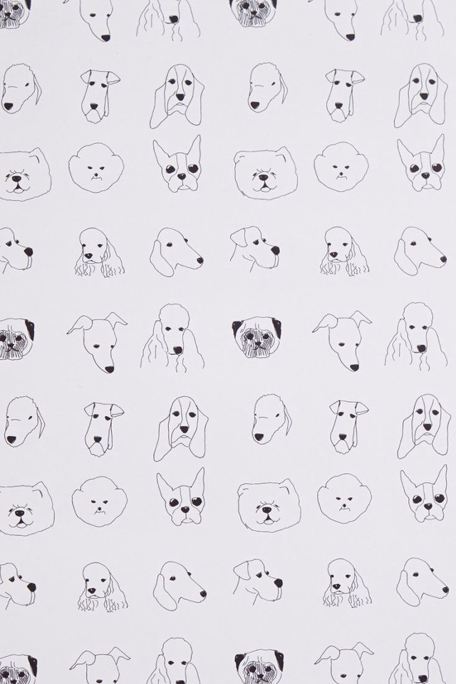 White background dogs drawn sides free wallpaper - medium preview image