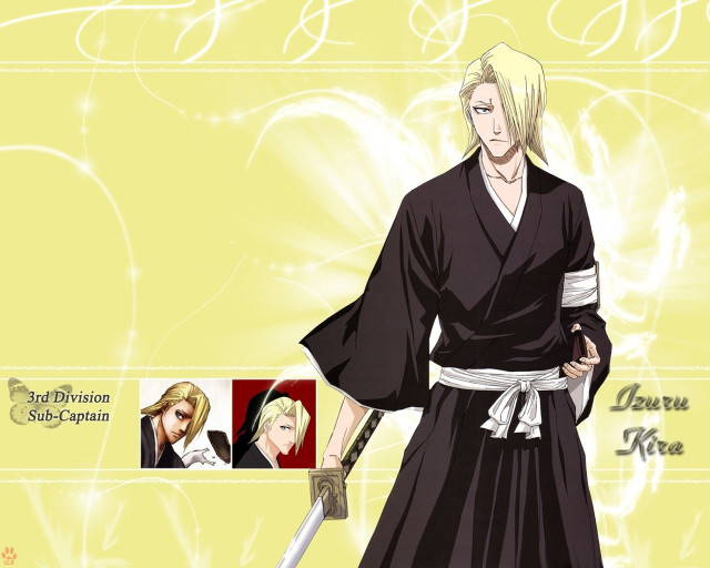 Man black robe sword yellow free wallpaper - medium preview image