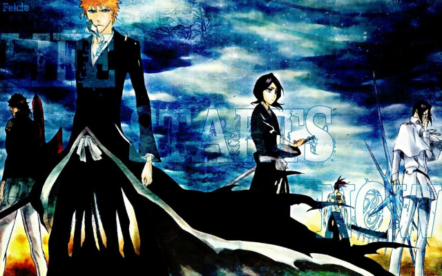 Anime characters sky background clouds #2 free wallpaper - medium preview image