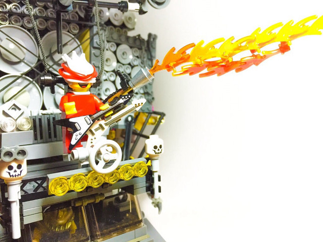 Lego figure shelf fire skeleton free wallpaper - medium preview image