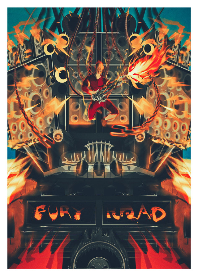 Woman machine flames man digital free wallpaper - medium preview image