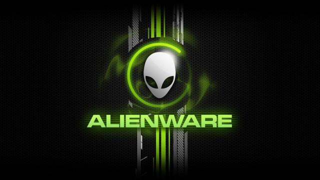 Alienware logo green glow face free wallpaper - medium preview image