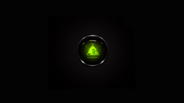 Green light triangle dark room free wallpaper - medium preview image
