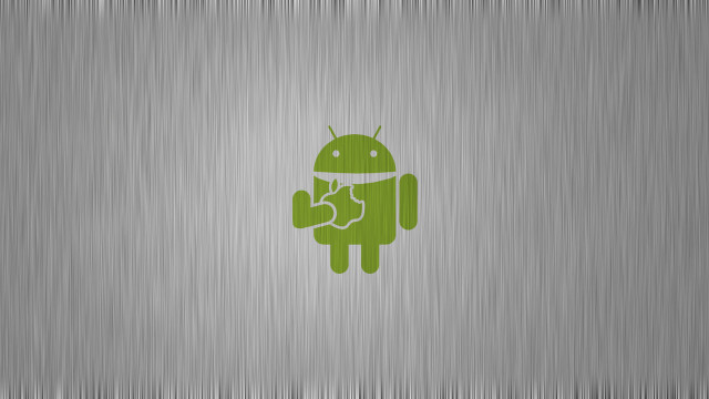 Green android heart metal background free wallpaper - medium preview image