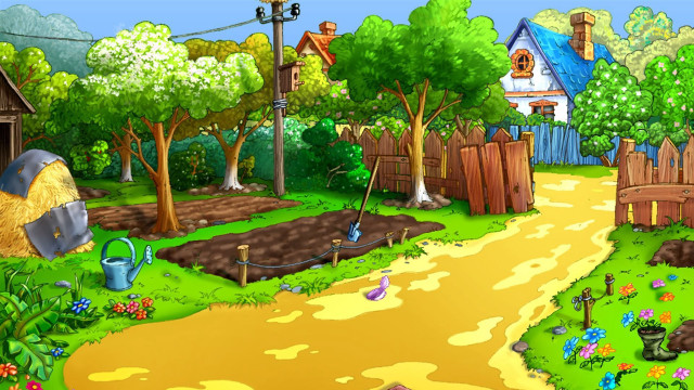 Cartoon garden path house plants #2 free wallpaper - medium preview image