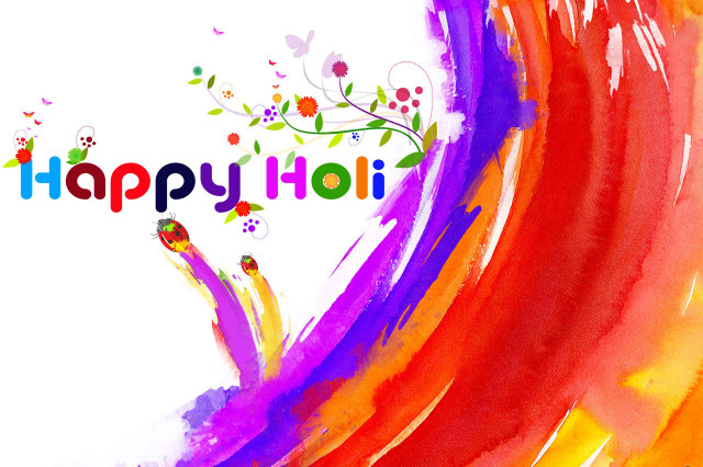 Colorful painting happy holi tree free wallpaper - medium preview image
