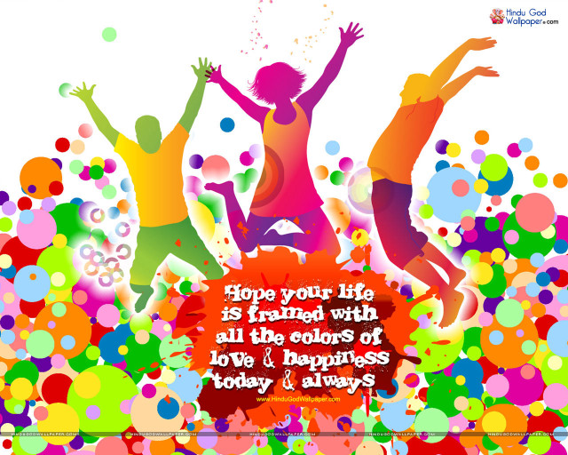 Jumping people quote happiness fun free wallpaper - medium preview image