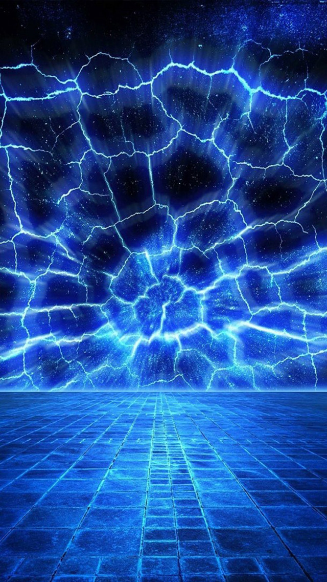 Blue background lightning stars grid free wallpaper - medium preview image