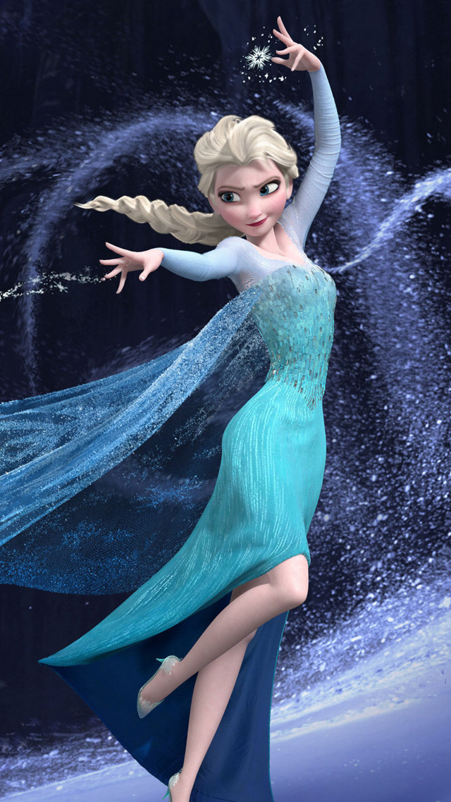 Frozen princess blue dress flowing free wallpaper - medium preview image