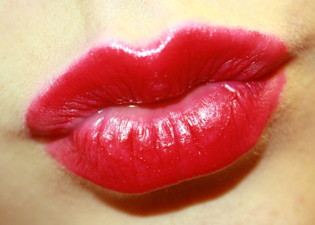 Close up woman lips red free wallpaper - medium preview image