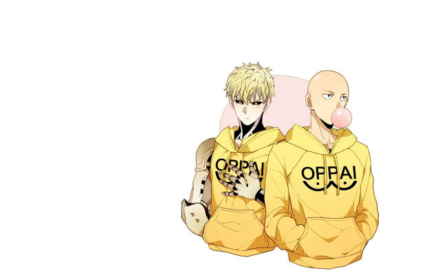 Anime characters yellow shirts back free wallpaper - medium preview image
