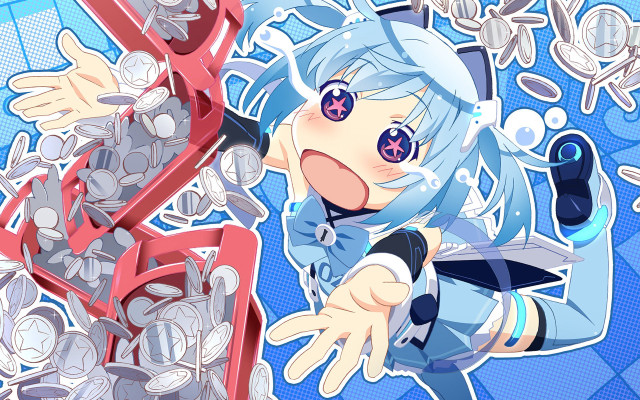 Silver aya goda blue hair free wallpaper - medium preview image