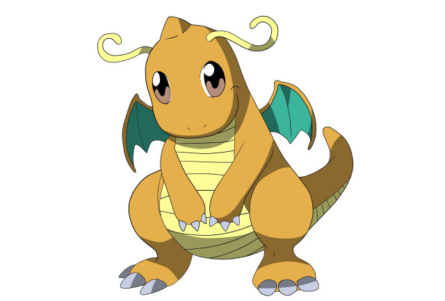 Cartoon dragon smiling wings back free wallpaper - medium preview image