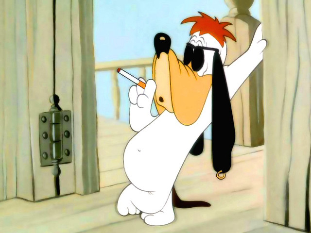 Cartoon character cigarette dog looking free wallpaper - medium preview image