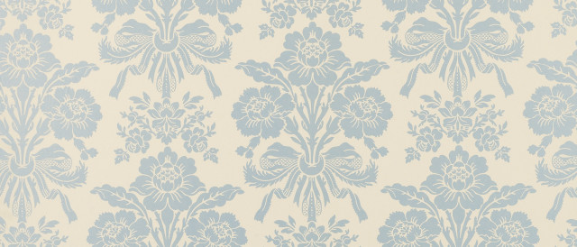 Blue white wallpaper floral design free wallpaper - medium preview image