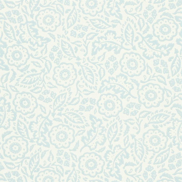 White blue floral wallpaper design free wallpaper - medium preview image