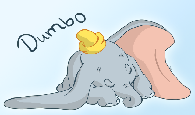 Cartoon elephant hat dumbo laying free wallpaper - medium preview image