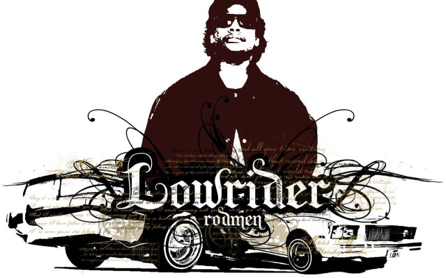 Man beard mustache car lowbroyers free wallpaper - medium preview image