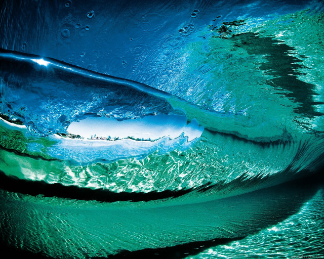 Ocean wave bright light water free wallpaper - medium preview image