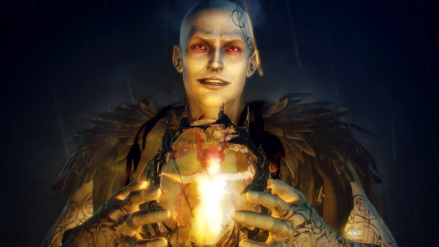 Creepy man holding candle scary free wallpaper - medium preview image