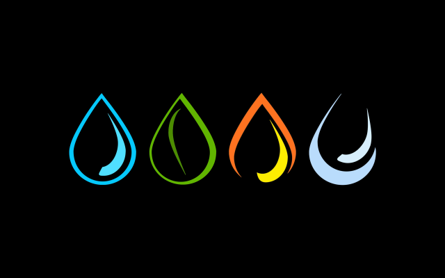 Colored drops water black background free wallpaper - medium preview image