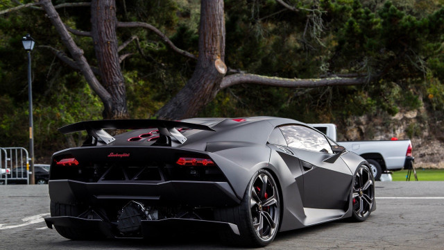 Black sports car parking lot #20 free wallpaper - medium preview image