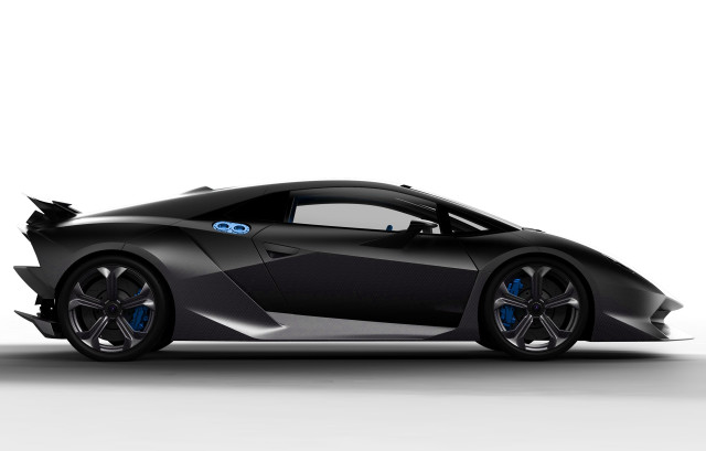 Black sports car blue emblem free wallpaper - medium preview image