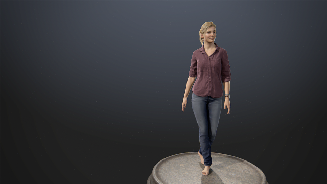 Woman standing metal object black free wallpaper - medium preview image