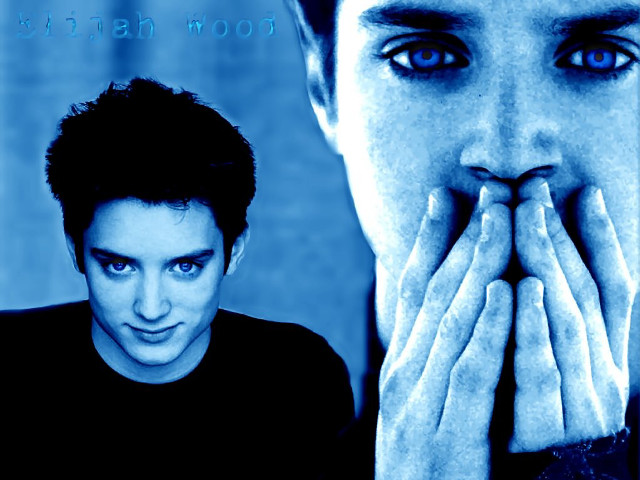 Man hands face blue background free wallpaper - medium preview image
