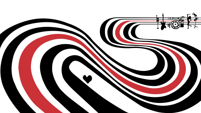 Black red swirl musical notes free wallpaper - medium preview image