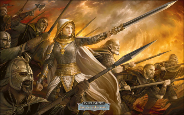 Woman swords group men armor free wallpaper - medium preview image