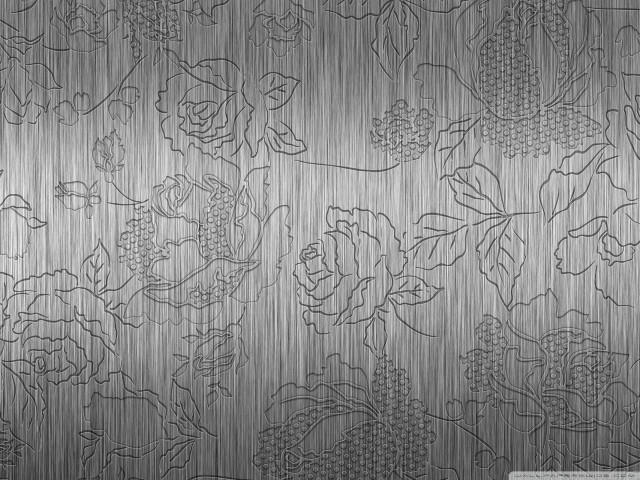 Metal background flowers leaves nature free wallpaper - medium preview image