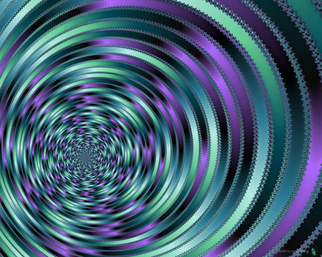Blue green spiral opart raytrace free wallpaper - medium preview image