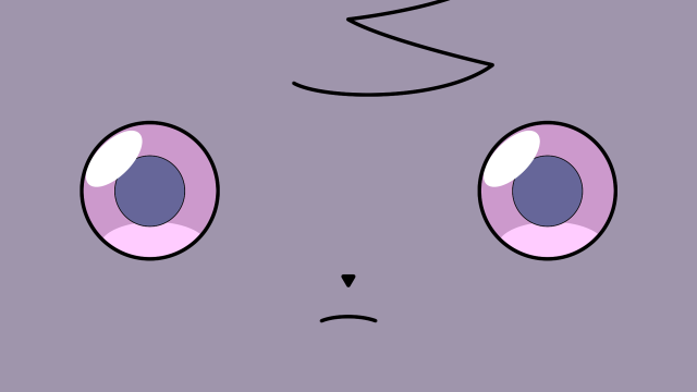 Cartoon cat big eyes frown free wallpaper - medium preview image