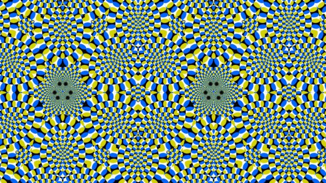 Blue yellow pattern black dot free wallpaper - medium preview image