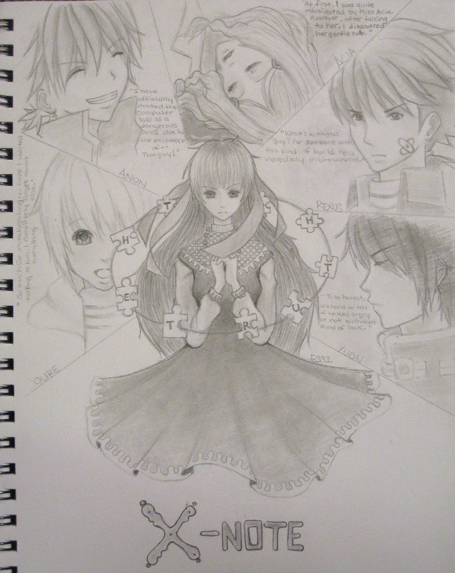Girl dress hat note drawing free wallpaper - medium preview image