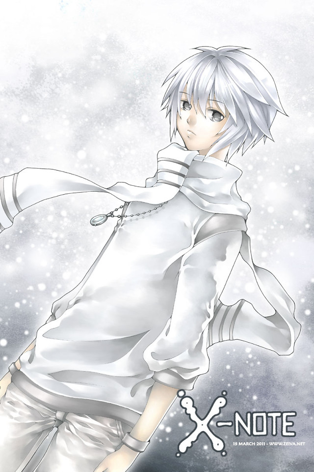 Anime character white hair white free wallpaper - medium preview image