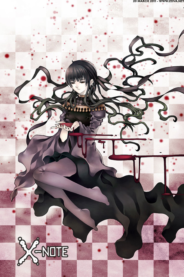 Woman long hair table knife free wallpaper - medium preview image