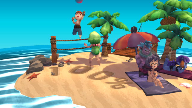 Cartoon beach dog man rug free wallpaper - medium preview image