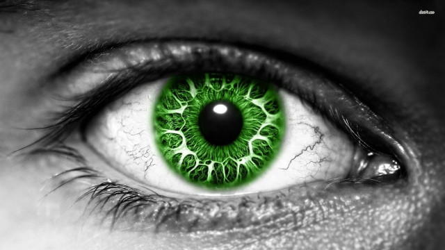 Green eye black circle white free wallpaper - medium preview image