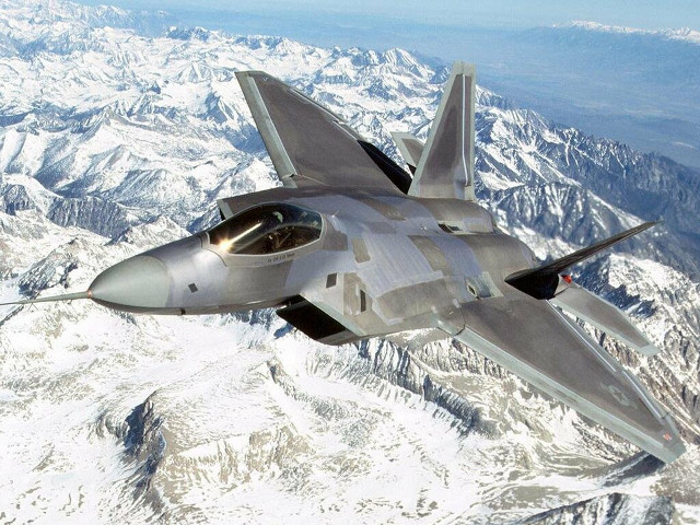 Fighter jet mountain snowy sky free wallpaper - medium preview image