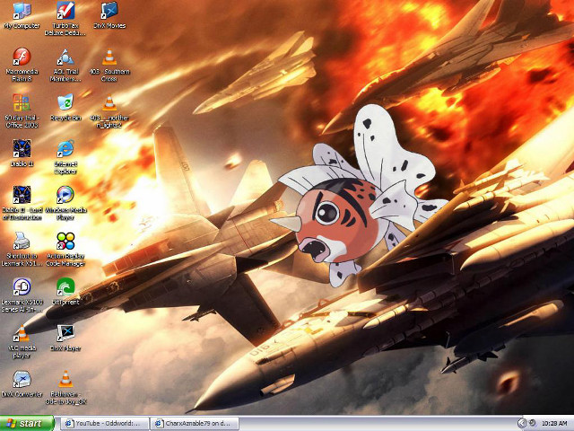 Desktop computer cartoon tiger plane free wallpaper - medium preview image
