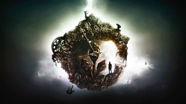 Giant octopus floating people surrounding free wallpaper - medium preview image