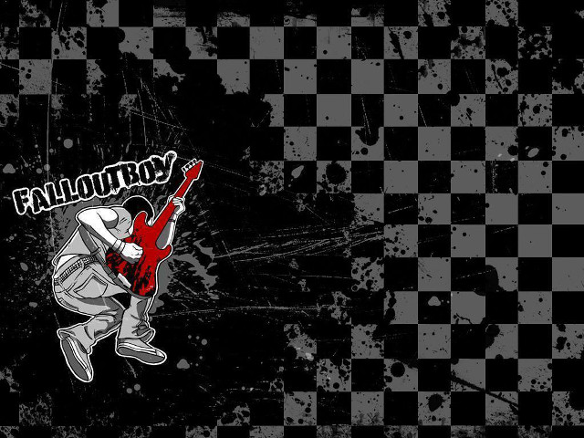 Man playing guitar checkered background free wallpaper - medium preview image